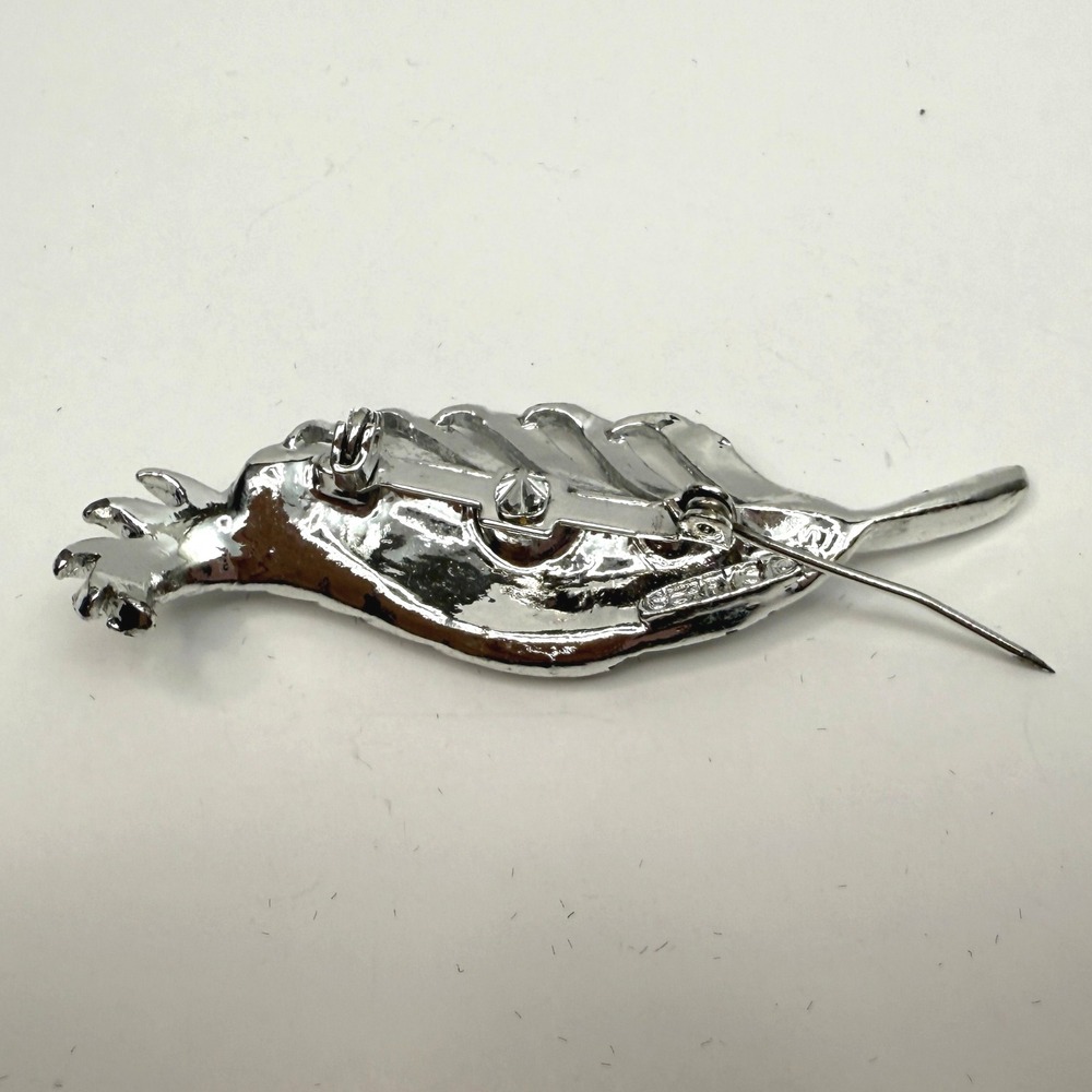 Vintage Gerry's Leaf Brooch Lapel Pin Silver Tone Fashion Jewelry 2.5 in L - Picture 3 of 6